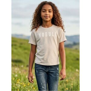 NWT NOBULL Unisex Child Kids Pink Logo T-Shirt Color - Roses - Size S